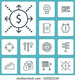 Set Of Project Management Icons On Schedule, Innovation And Decision Making Topics. Editable Vector Illustration. Includes Date, Money, Growth And More Vector Icons.