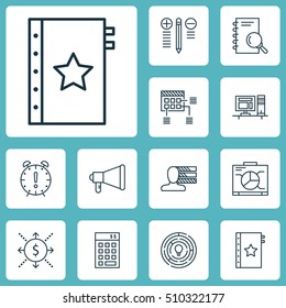 Set Of Project Management Icons On Analysis, Investment And Computer Topics. Editable Vector Illustration. Includes Office, Brainstorming, Quality And More Vector Icons.