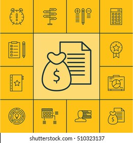 Set Of Project Management Icons On Schedule, Report And Time Management Topics. Editable Vector Illustration. Includes Making, Budget, Award And More Vector Icons.