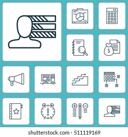 Set Of Project Management Icons On Time Management, Growth And Decision Making Topics. Editable Vector Illustration. Includes Dashboard, Chart, Budget And More Vector Icons.