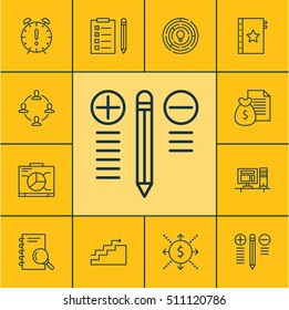 Set Of Project Management Icons On Time Management, Report And Collaboration Topics. Editable Vector Illustration. Includes Teamwork, Collaboration, Flow And More Vector Icons.