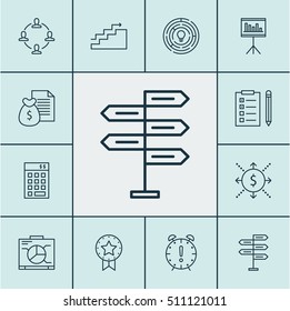 Set Of Project Management Icons On Opportunity, Investment And Reminder Topics. Editable Vector Illustration. Includes Brainstorm, Dashboard, Finance And More Vector Icons.