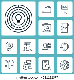 Set Of Project Management Icons On Presentation, Decision Making And Collaboration Topics. Editable Vector Illustration. Includes Collaboration, Management, Quality And More Vector Icons.