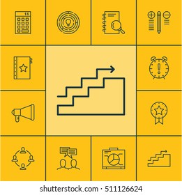 Set Of Project Management Icons On Decision Making, Warranty And Discussion Topics. Editable Vector Illustration. Includes Badge, Right, Advertising And More Vector Icons.