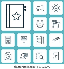Set Of Project Management Icons On Reminder, Schedule And Announcement Topics. Editable Vector Illustration. Includes Analysis, Investment, Schedule And More Vector Icons.