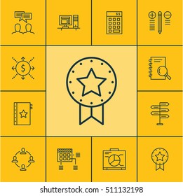 Set Of Project Management Icons On Investment, Opportunity And Computer Topics. Editable Vector Illustration. Includes Quality, Discussion, Flow And More Vector Icons.