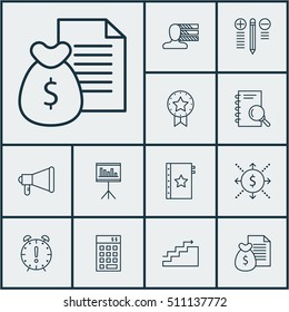 Set Of Project Management Icons On Time Management, Analysis And Announcement Topics. Editable Vector Illustration. Includes Analysis, Investment, Deadline And More Vector Icons.