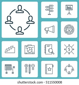Set Of Project Management Icons On Presentation, Board And Money Topics. Editable Vector Illustration. Includes Quality, Schedule, Decision And More Vector Icons.