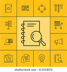 Set Of Project Management Icons On Announcement, Board And Warranty Topics. Editable Vector Illustration. Includes Personal, Dashboard, Management And More Vector Icons.