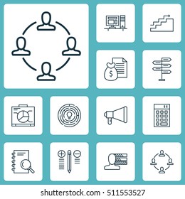 Set Of Project Management Icons On Decision Making, Investment And Board Topics. Editable Vector Illustration. Includes Decision, Idea, Chart And More Elements