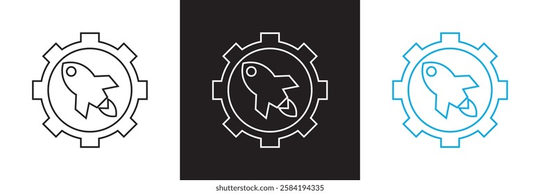 Set of project management icons, such as collaboration, workflow, to-do list, deadlines and more.  isolated on white and black background. vector illustration. EPS 10