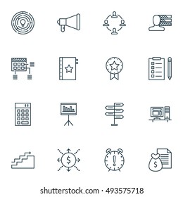 Set Of Project Management Simple Revenue Icons On Personality, Creativity, Task List And More. Premium Quality EPS10 Line Vector Illustration Of Revenue Icons For Mobile, App, Logo, UI Design.