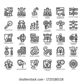 Conjunto de iconos perfectos en línea delgada y píxel para cualquier proyecto web y de aplicación. 