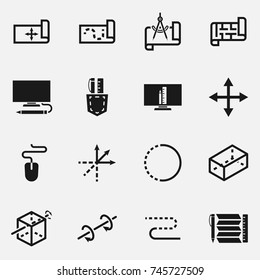 Set of project vector icons.