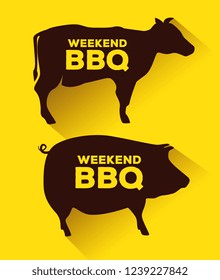 set prok and beef food to the bbq sauce