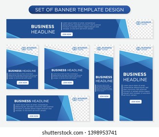 set of promotion kit banner template design with modern and minimalist concept user for web page, ads, annual report, banner, background, backdrop, flyer, brochure, card, poster, presentation lauyout 