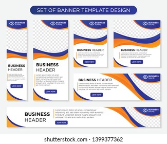 set of promotion kit banner template design with modern and simple concept user for web page, ads, annual report, banner, background, backdrop, flyer, brochure, card, poster, presentation lauyout 