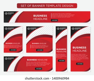 set of promotion kit banner template design with modern and simple concept user for web page, ads, annual report, banner, background, backdrop, flyer, brochure, card, poster, presentation layout 