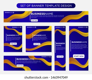 set of promotion kit banner template design with modern and minimalist concept user for web page, ads, annual report, banner, background, backdrop, flyer, brochure, card, poster, presentation lauyout 