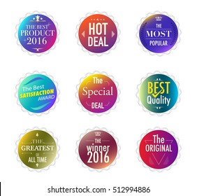 Set of promotion and maketting label. Badge design. vector stock.