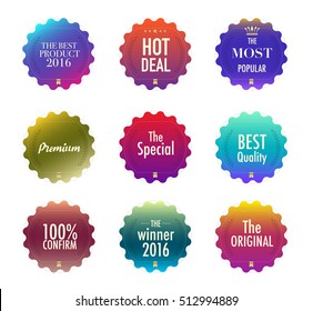 Set of promotion and maketting label. Badge design. vector stock.