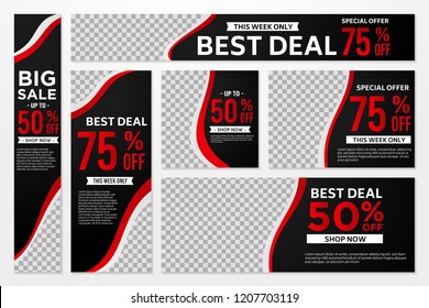 set of promotion and marketing media tools kit, banner, background, flyer, brochure, leaflet, card, ads, poster, and slider