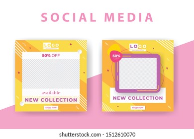 Set of Promotion Social Media Post Template for Offer. Digital banner, Poster, Digital Layout Design