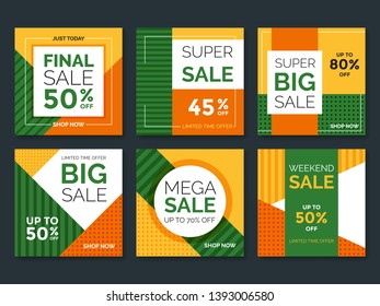 Set of promotion square banners. Vol.1