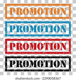 Set of Promotion stamp symbol, label sticker sign button, text banner vector illustration .