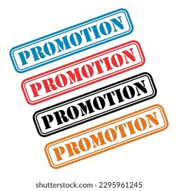 Set of Promotion stamp symbol, label sticker sign button, text banner vector illustration .