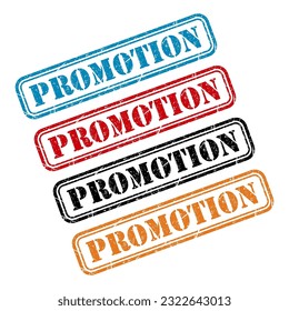Set of Promotion stamp symbol, label sticker sign button, text banner vector illustration .