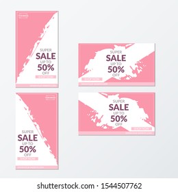 set promotional banner template, vector, EPS 10