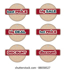 set of promotional Christmas labels