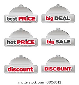 set of promotional labels