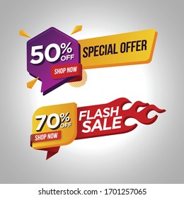 Set of Promotional Sale Banner Template