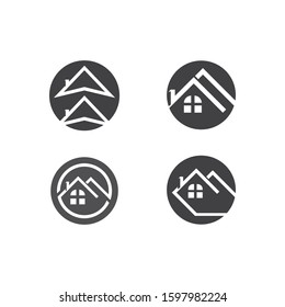Set Property and Construction Logo Template vector symbol nature