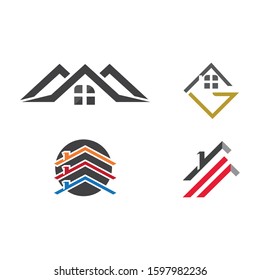 Set Property and Construction Logo Template vector symbol nature