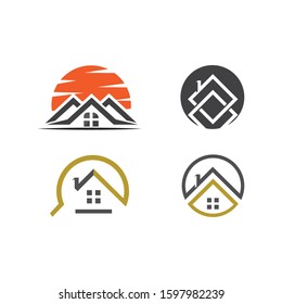Set Property and Construction Logo Template vector symbol nature