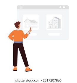 Set of Property Flat Style Illustrations