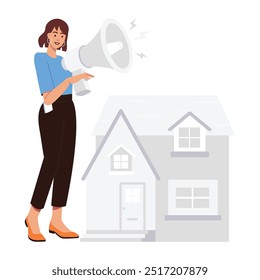 Set of Property Flat Style Illustrations

