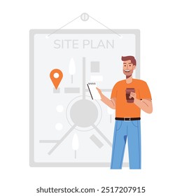 Conjunto de Ilustrações de Estilo Plano de Propriedade

