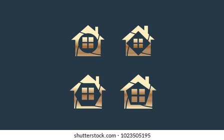 Set of Property Logo Template Design Vector Illustration
