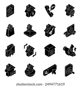 Set of Property Solid Icons

