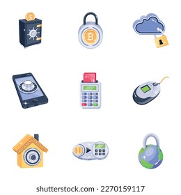 Set of Protection 2D Icons 

