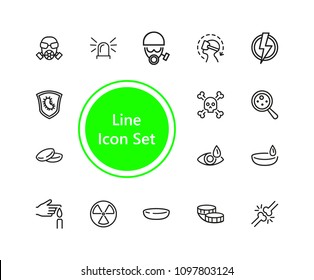 Set of Protection Line Icons