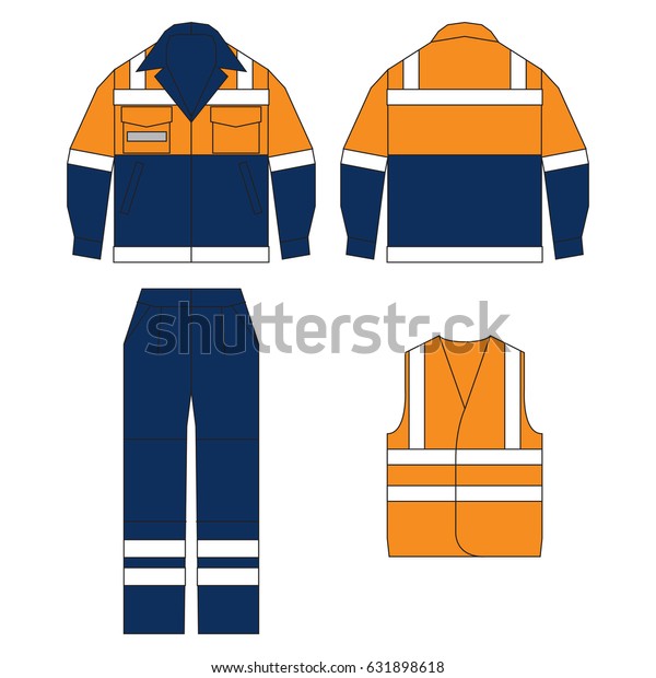 Set Protective Wear On White Background Stock Vector (Royalty Free ...