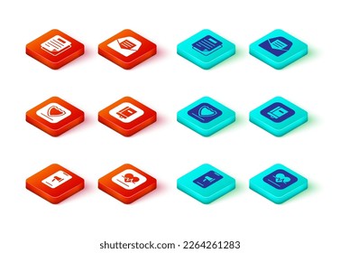 Set Protest, Heart rate, Shield, Law book, Mail and e-mail and Document icon. Vector