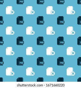 Set PSD file document and Delete file document on seamless pattern. Vector