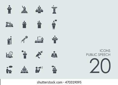 Set of public speech icons