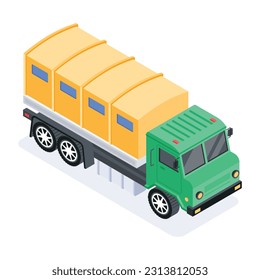 Set of Public Transport Isometric Icons 

